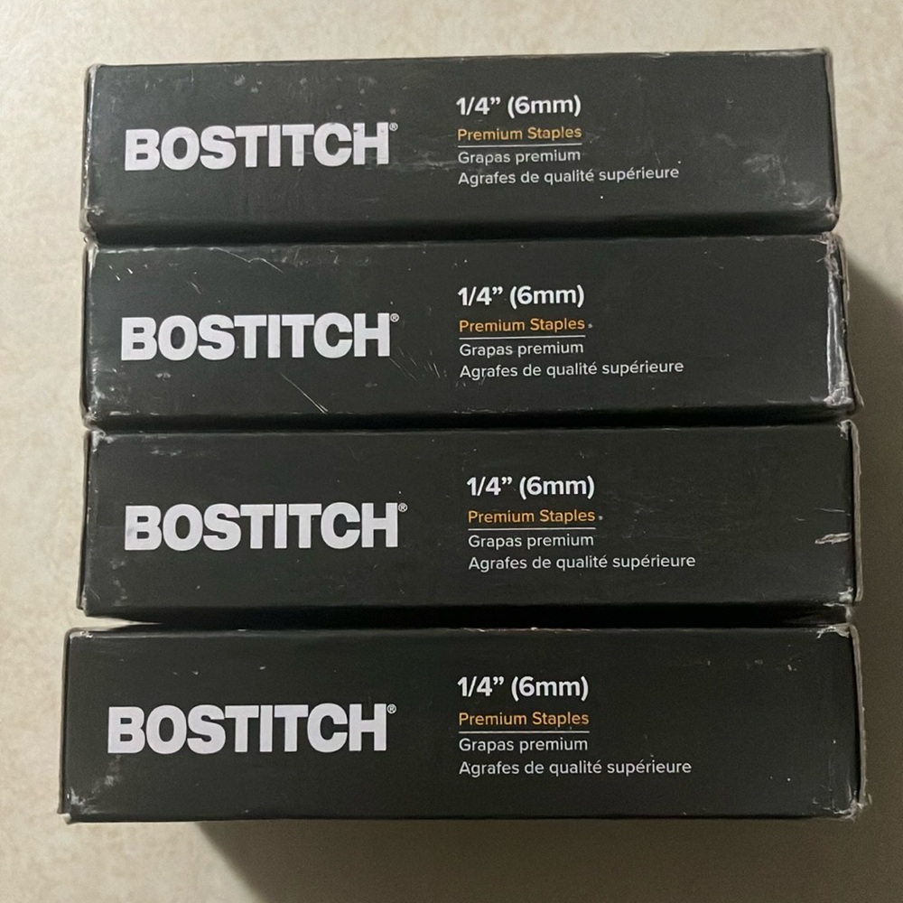 Bostitch 1/4” premium staples x4 boxes